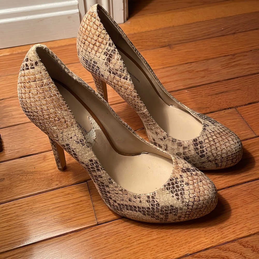 INC International Concepts snake skin heels